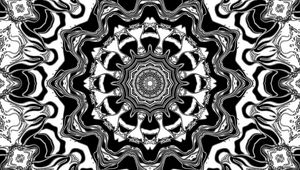 Preview wallpaper fractal, circles, lines, shapes, pattern, abstraction, black and white