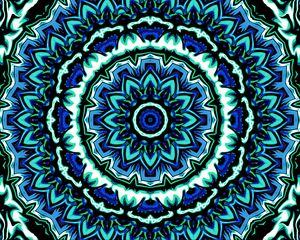Preview wallpaper fractal, circles, lines, shapes, pattern, abstraction, blue