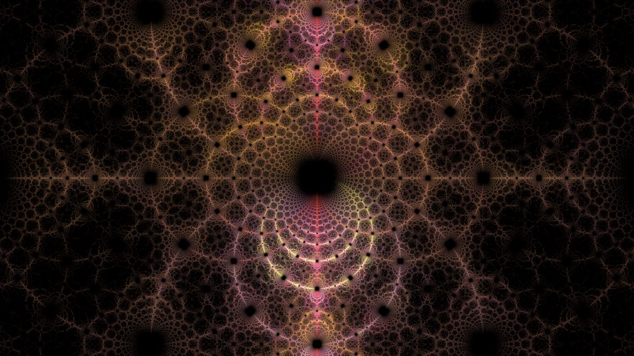 Wallpaper fractal, circles, pattern, dark, abstraction, lines