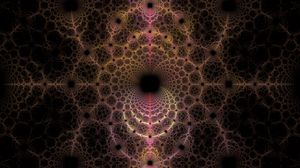 Preview wallpaper fractal, circles, pattern, dark, abstraction, lines