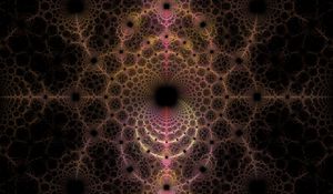 Preview wallpaper fractal, circles, pattern, dark, abstraction, lines