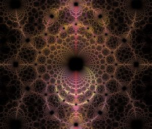 Preview wallpaper fractal, circles, pattern, dark, abstraction, lines