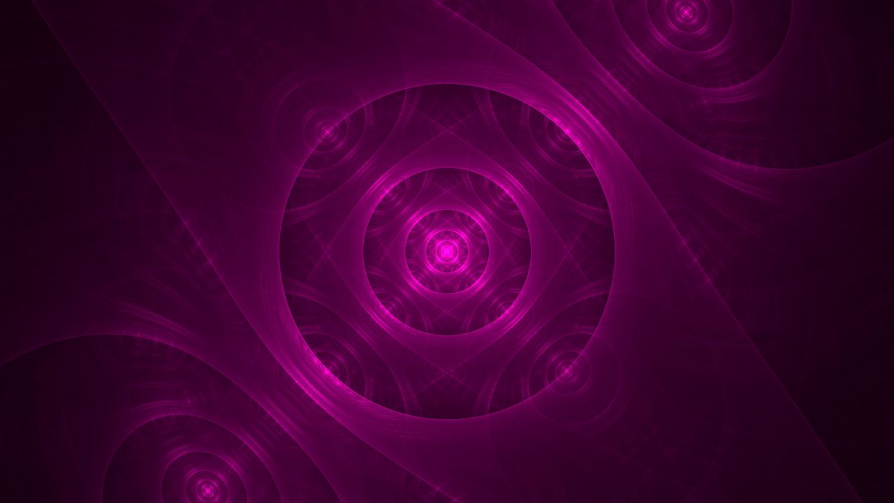 Wallpaper fractal, circles, pattern, abstraction, purple
