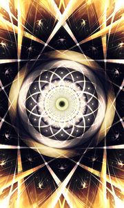 Preview wallpaper fractal, circles, pattern, rays, glow, abstraction