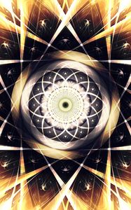 Preview wallpaper fractal, circles, pattern, rays, glow, abstraction