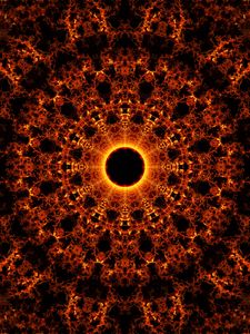 Preview wallpaper fractal, circles, pattern, fire