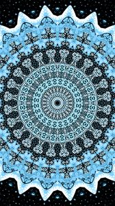 Preview wallpaper fractal, circles, pattern, abstraction, blue, black