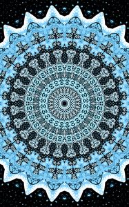 Preview wallpaper fractal, circles, pattern, abstraction, blue, black