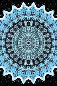 Preview wallpaper fractal, circles, pattern, abstraction, blue, black