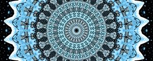 Preview wallpaper fractal, circles, pattern, abstraction, blue, black