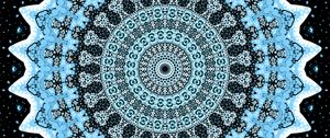 Preview wallpaper fractal, circles, pattern, abstraction, blue, black