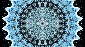 Preview wallpaper fractal, circles, pattern, abstraction, blue, black