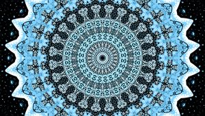 Preview wallpaper fractal, circles, pattern, abstraction, blue, black