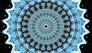 Preview wallpaper fractal, circles, pattern, abstraction, blue, black