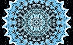 Preview wallpaper fractal, circles, pattern, abstraction, blue, black