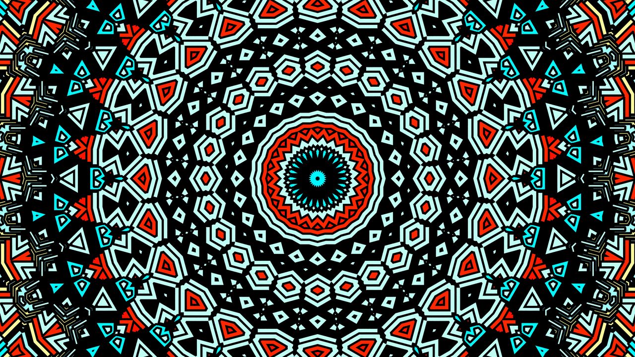 Wallpaper fractal, circles, pattern, colorful, magic, abstraction
