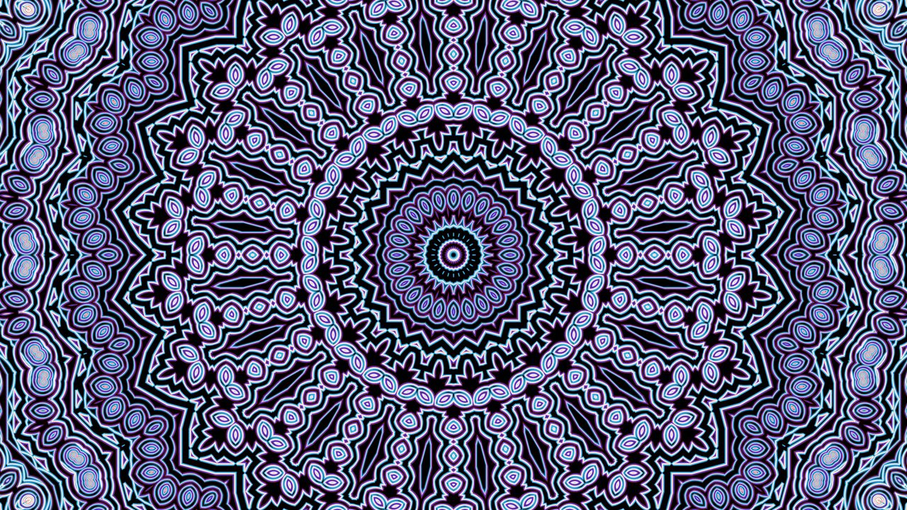 Wallpaper fractal, circles, pattern, purple, abstraction
