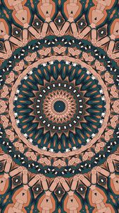 Preview wallpaper fractal, circles, pattern, brown, abstraction
