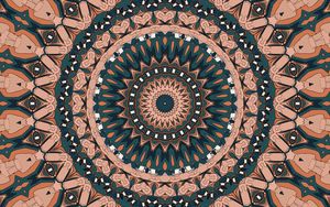 Preview wallpaper fractal, circles, pattern, brown, abstraction
