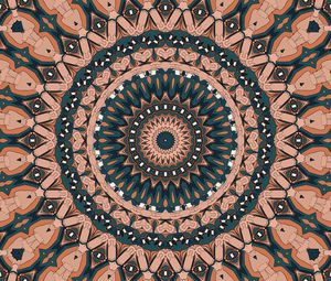 Preview wallpaper fractal, circles, pattern, brown, abstraction