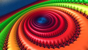 Preview wallpaper fractal, circles, patterns, multicolored, spiral, rotation