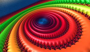 Preview wallpaper fractal, circles, patterns, multicolored, spiral, rotation