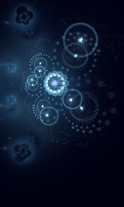 Preview wallpaper fractal, circles, patterns, dark, effect