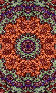 Preview wallpaper fractal, circles, patterns, kaleidoscope, abstraction, digital