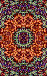 Preview wallpaper fractal, circles, patterns, kaleidoscope, abstraction, digital