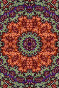 Preview wallpaper fractal, circles, patterns, kaleidoscope, abstraction, digital