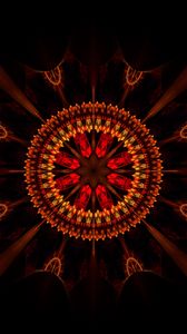 Preview wallpaper fractal, circles, rays, pattern, abstraction