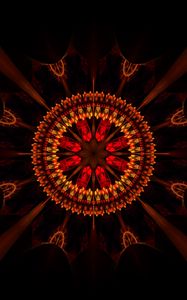 Preview wallpaper fractal, circles, rays, pattern, abstraction
