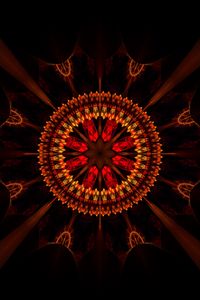 Preview wallpaper fractal, circles, rays, pattern, abstraction