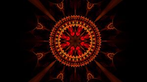 Preview wallpaper fractal, circles, rays, pattern, abstraction