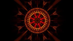 Preview wallpaper fractal, circles, rays, pattern, abstraction