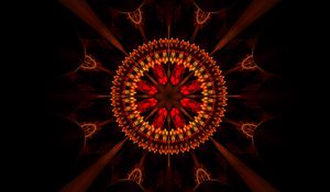 Preview wallpaper fractal, circles, rays, pattern, abstraction