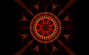 Preview wallpaper fractal, circles, rays, pattern, abstraction