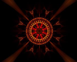 Preview wallpaper fractal, circles, rays, pattern, abstraction
