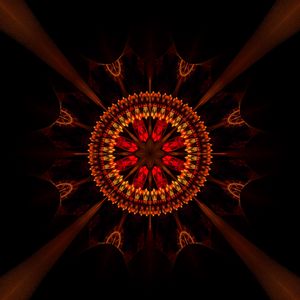 Preview wallpaper fractal, circles, rays, pattern, abstraction