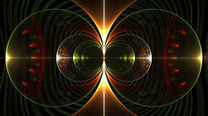 Preview wallpaper fractal, circles, shapes, glow, abstraction