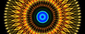 Preview wallpaper fractal, circles, shapes, abstraction, yellow