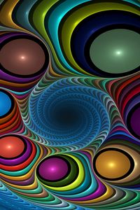 Preview wallpaper fractal, circles, spots, colorful