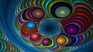 Preview wallpaper fractal, circles, spots, colorful