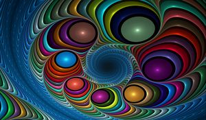 Preview wallpaper fractal, circles, spots, colorful