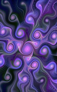 Preview wallpaper fractal, circles, swirling, curls, rotation