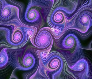 Preview wallpaper fractal, circles, swirling, curls, rotation