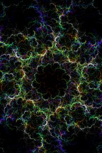 Preview wallpaper fractal, clouds, glow, abstraction, dark