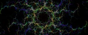 Preview wallpaper fractal, clouds, glow, abstraction, dark