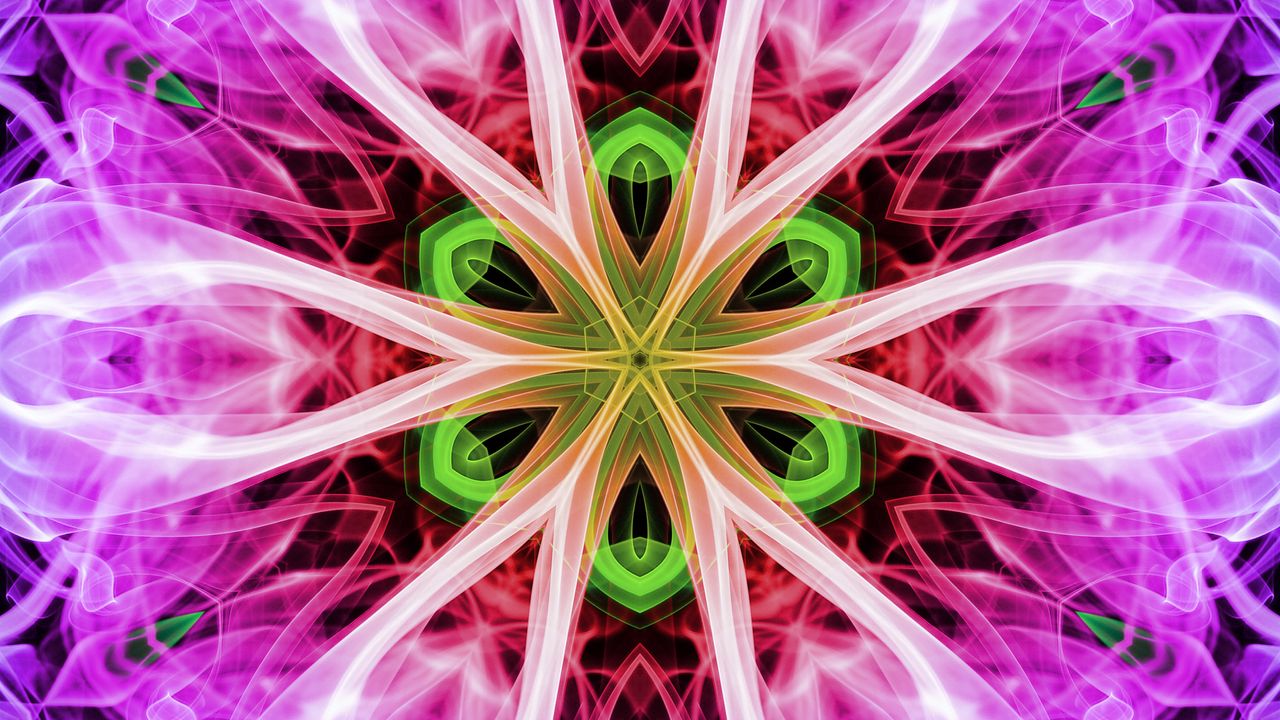 Wallpaper fractal, colored smoke, pattern, geometry