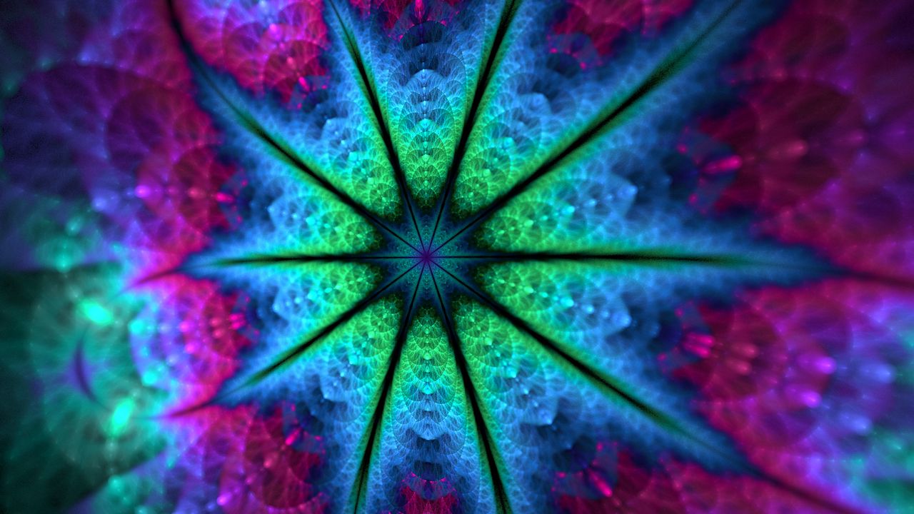 Wallpaper fractal, colorful, abstraction, pattern